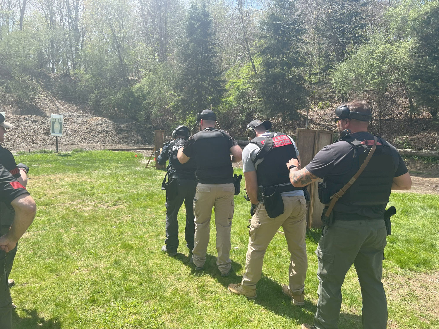 law-enforcement-active-shooter-training Law Enforcement Active Shooter Response Training team at Rhode Island facility in training