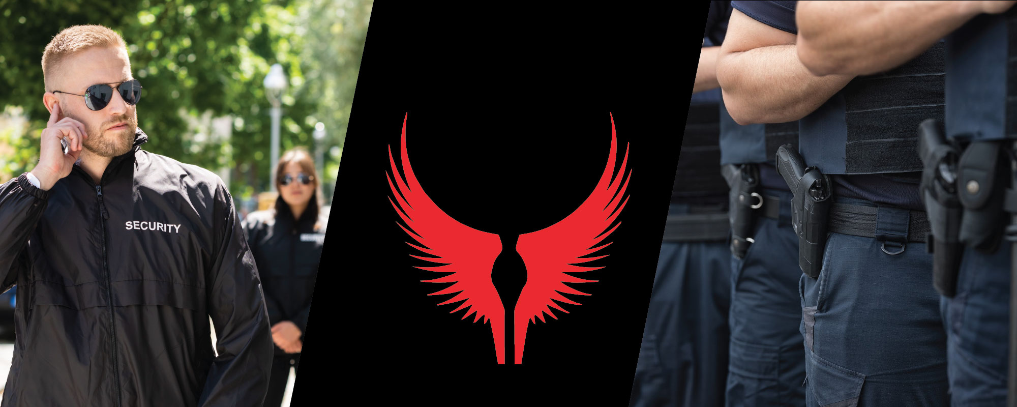 PTS header with logo and pictures of security personnel and law enforcement officers